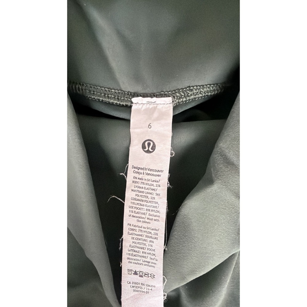 Lululemon Womens Wunder Train High-Rise Tight 25" Sz 6 w/ Pockets Forest Everlux - Picture 2 of 4
